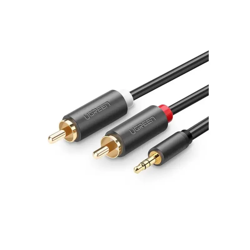 Cable Audio 3.5 Macho A 2Rca Macho 1.5M Gris Av102 Ugreen