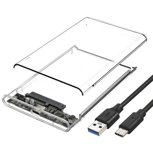 Enclosure transparente para disco duro de 2,5 pulgadas, transmisión de alta velocidad. USB 3.0