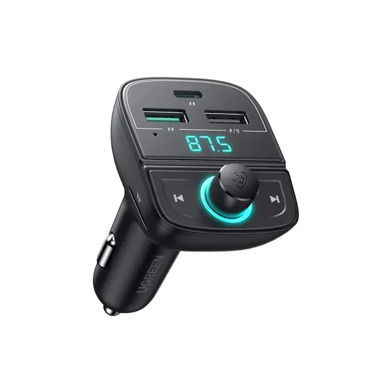 Transmisor Para Auto Bluetooth Llamadas Cargador Pd 1Usb-A Sd Negro 18W Cd229 Ugreen