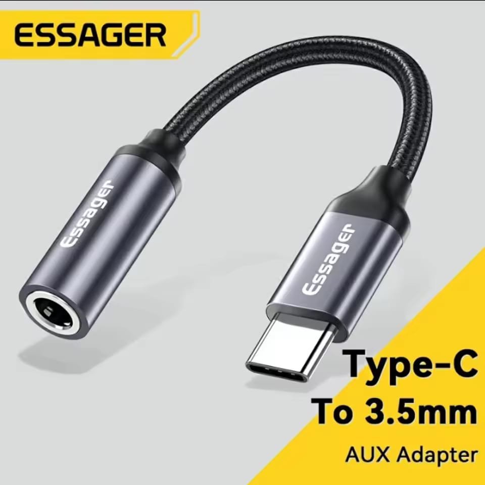 ESSAGER EYPT-ZY0G-P Adaptador de Audio tipo C 3,5mm USB 3.5 Jack