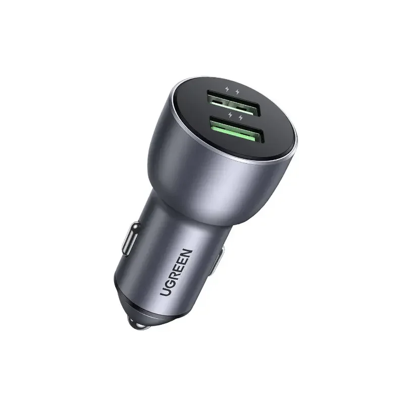 Cargador Para Carro 2Usb-A Gris 36W Carga Rapida Cd213 Ugreen A67543