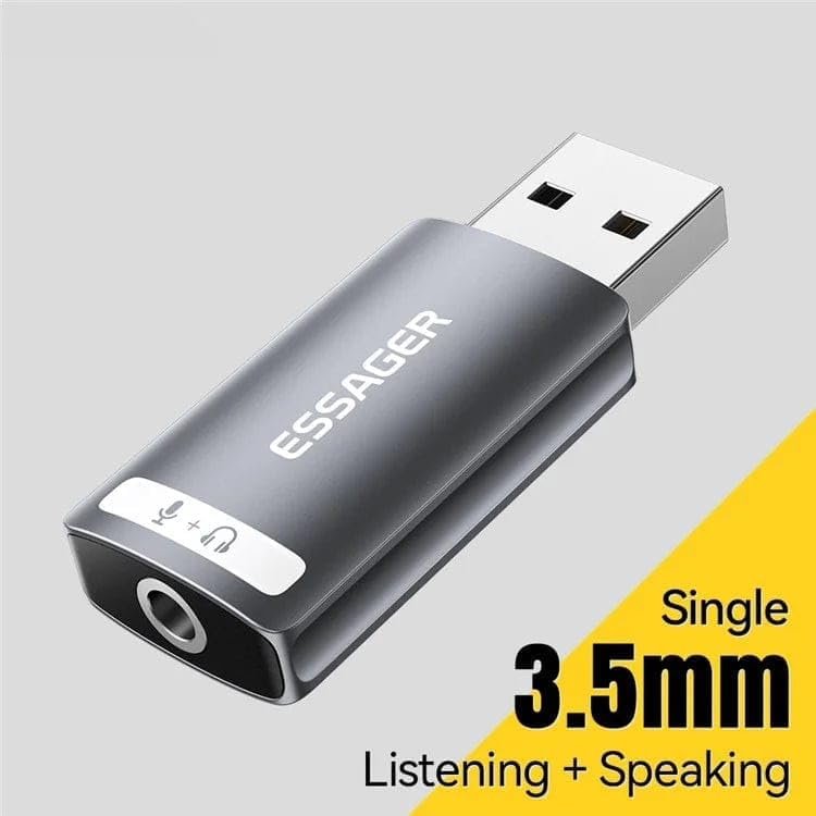 ESSAGER EZJ1K-YYOG--P USB A TO 3.5 MM ADAPTER SINGLE SONIDO