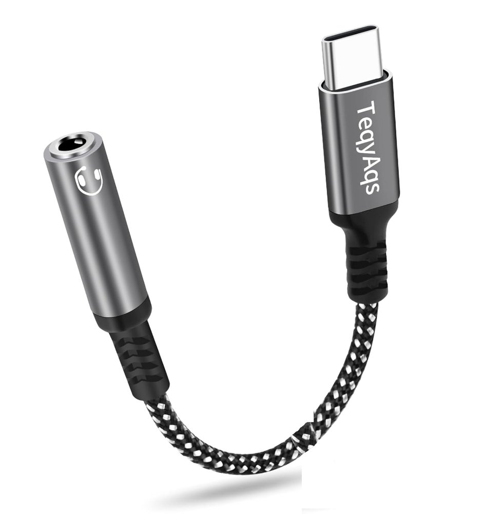Adaptador de Audio USB tipo C a 3.5 conector hembra para auriculares de 3,5 mm TEQYAQS