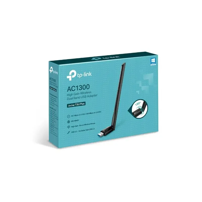 Adaptador Inalambrico Wifi Tp-Link Usb 3.0 867Mbps Dual Band Archer T3U Plus A65580