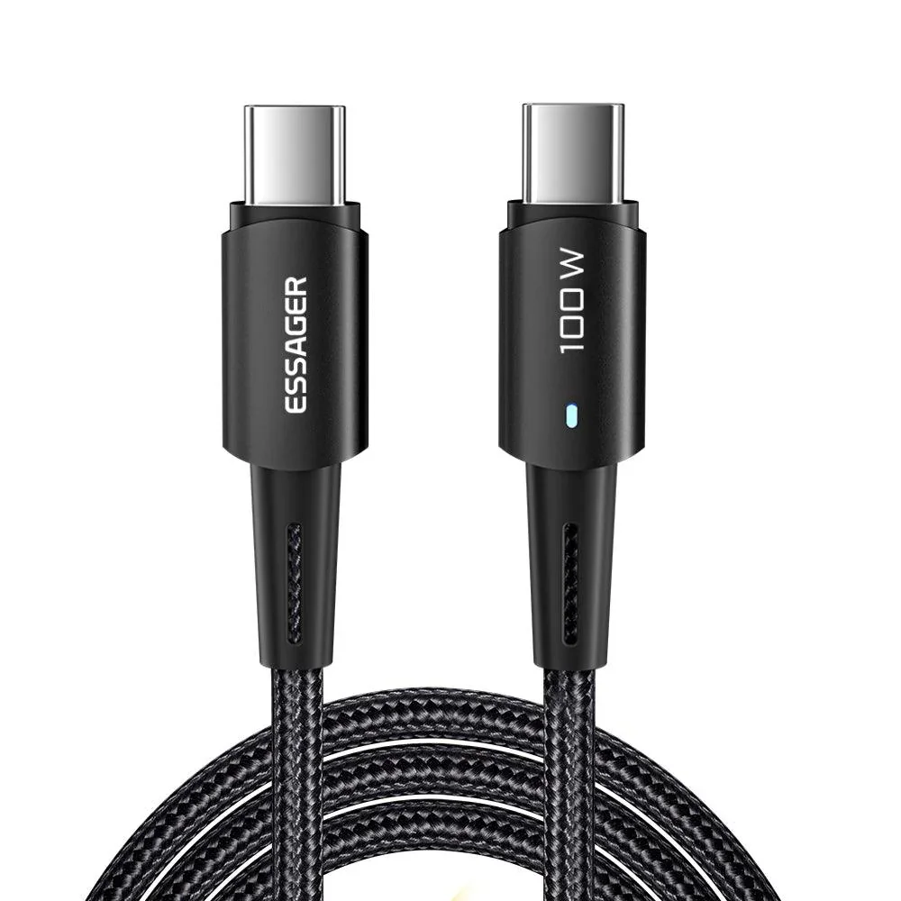 ESSAGER EXCTT1-JJB01-P-0.25m Cable corto de 100w tipo C a C