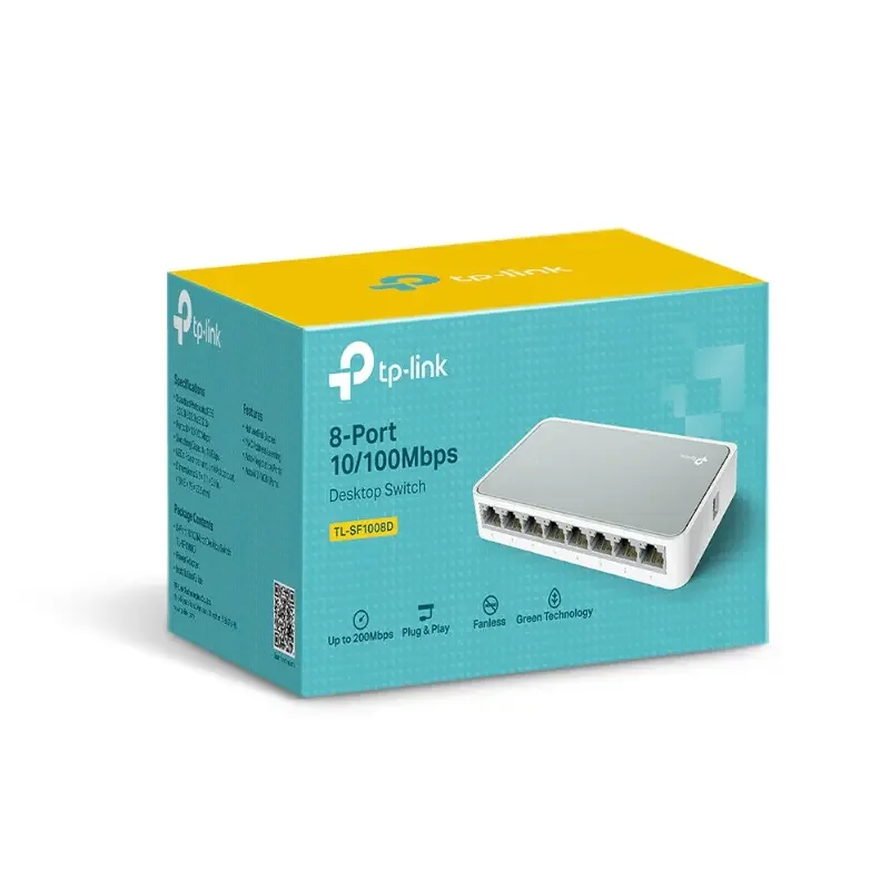 Switch 8 Puertos 10/100 Mbps Tp-Link P/Escritorio Tl-Sf1008d A57812