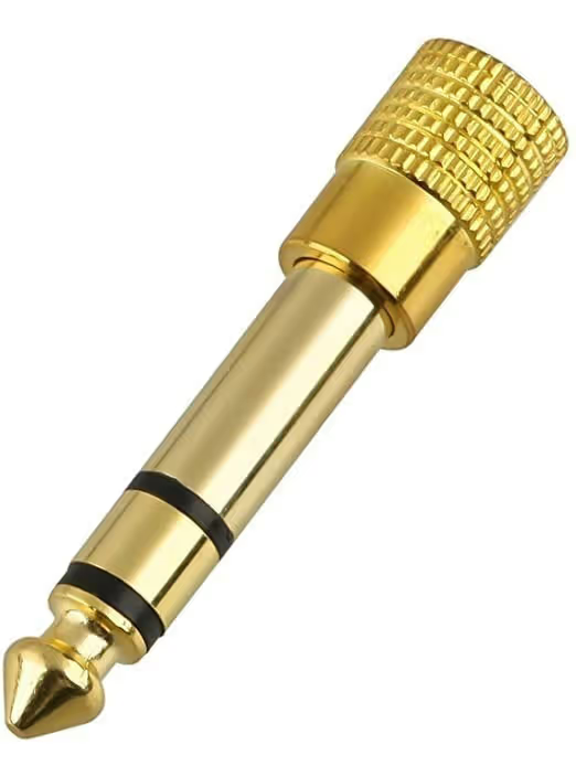Adaptador Jack 3.5 Spica Stereo A Plug 1/4 St Metal Dorado