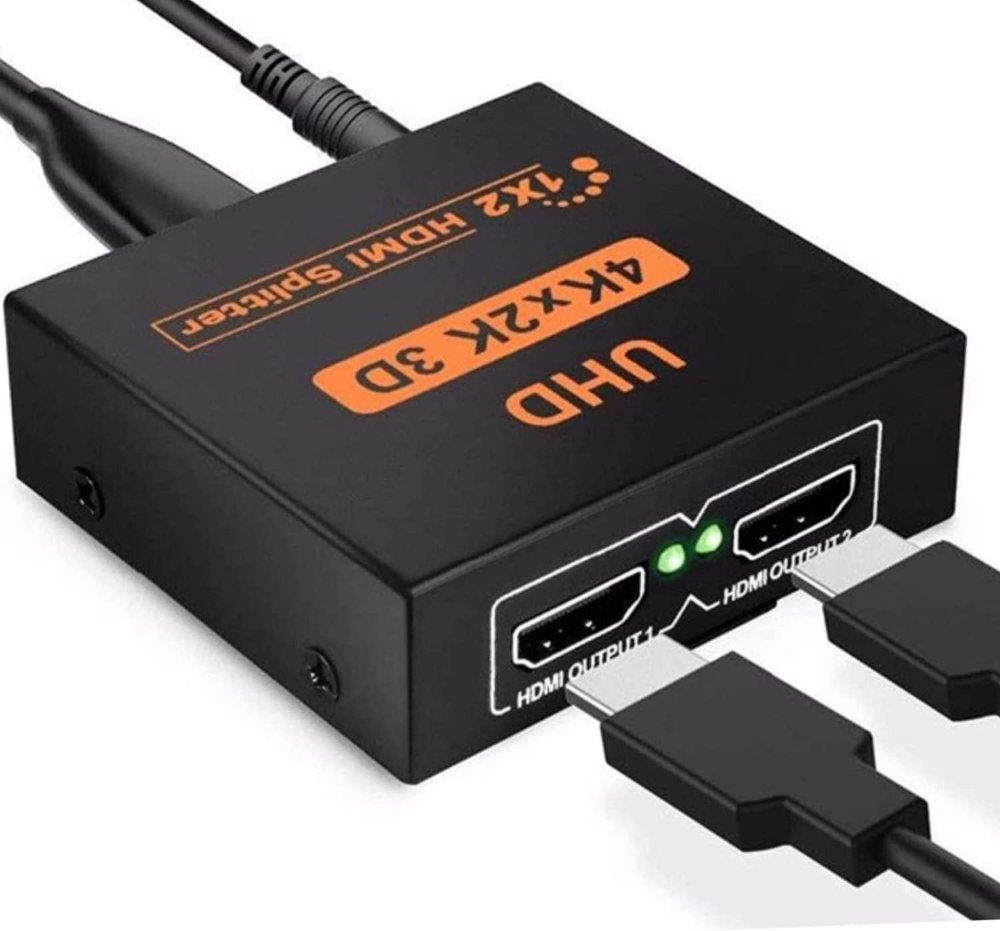 Splitter HDMI 1 entrada 2 salidas 4K 3D 1080P Adaptador distribuidor HDMI 1 a 2