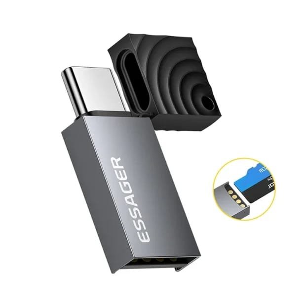 ESSAGER EDKTF-QW0G-P-  Adapter OTG 2u1 TF/Micro SD USB-C