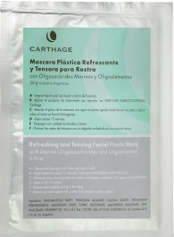 Mascara plástica facial refrescante y tensora