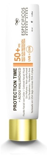 Protection Time 50+ Ácido Hialurónico - Fluido Facial con Color Protector Solar 40ml
