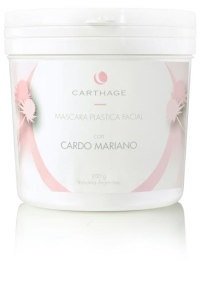 Mascara plástica facial con cardo mariano