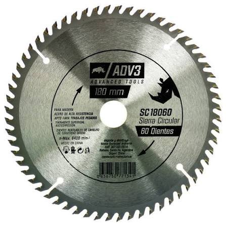 DISCO CIRCULAR PARA MADERA 180