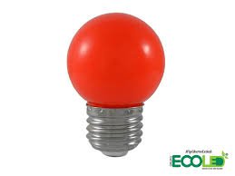 bombillo pimpon rojo 1w