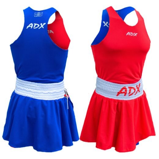 UNIFORME DE BOX AMATEUR DOBLE VISTA FEMENINO T-MD