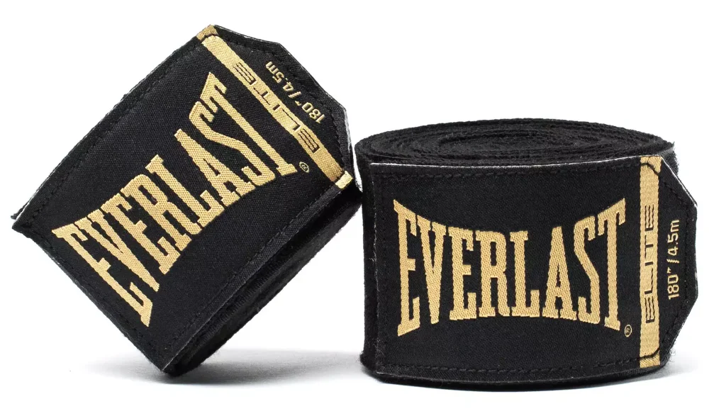 VENDAS DE BOXEO EVERLAST ELITE DE 180" - NEGRAS