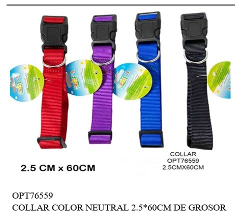 COLLAR COLOR NEUTRAL 1.5X43CM DE GROSOR JPETS OPT76559