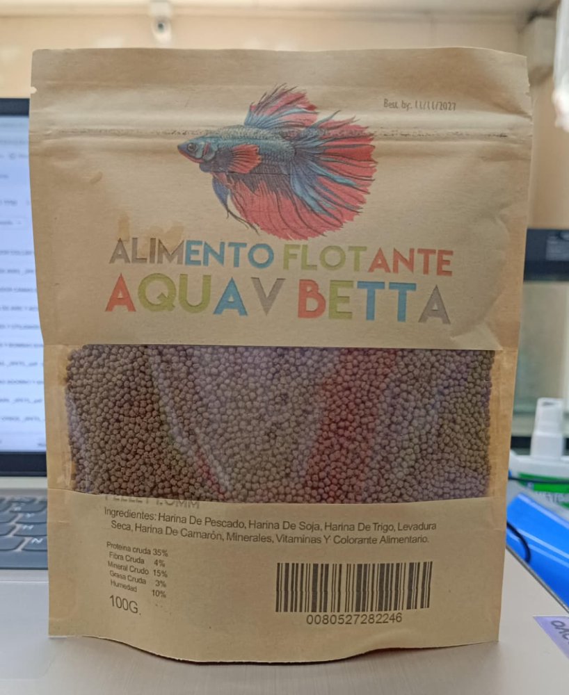 ALIMENTO PECES AQUAV BETTA 100 GRAMOS