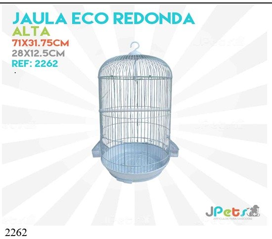 JAULA ECO REDONDA 28X12.5 PULGADAS