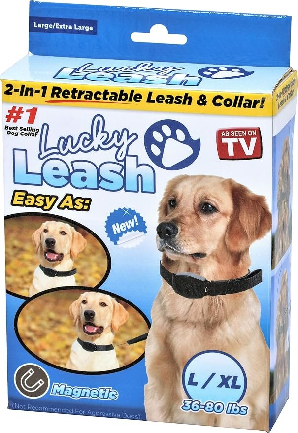 COLLAR RETRACTABLE MAGNETICO L-XL LUCKY LEASH