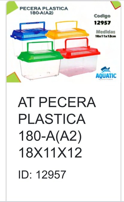 PECERA PLASTICA 180-B 18X11X12 CMS MEDIVET