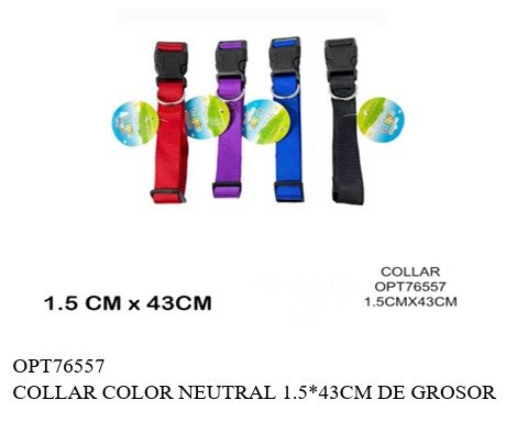 COLLAR COLOR NEUTRAL 1.5*43CM DE GROSOR JPETS OPT76557