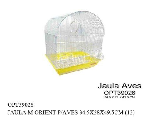 JAULA AVES OVALADA MEDIANA 34.5X28X49.5 CMS