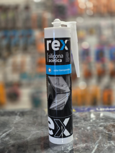 Silicona Rex 334054 Silicona Acetica Rex BLANCA Con Fungicida 300Ml