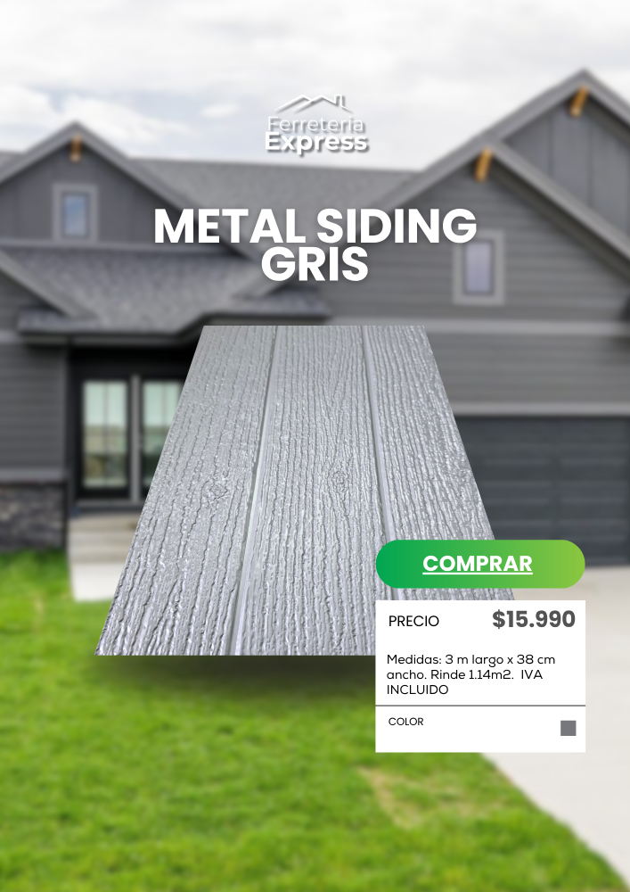 Metal siding gris claro