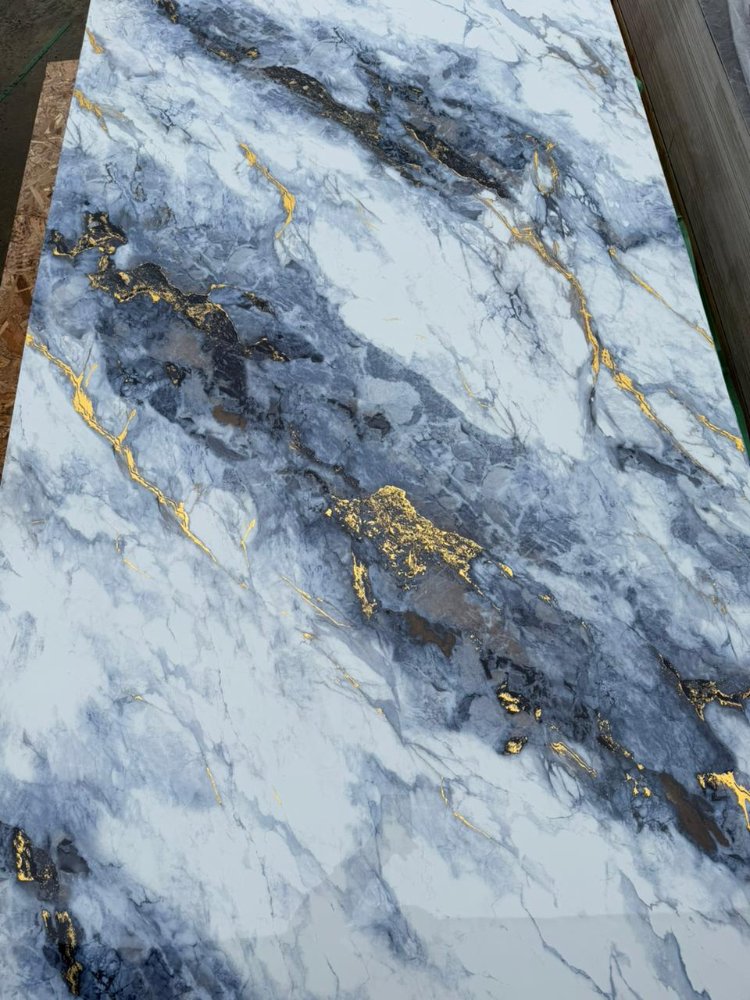 Pvc marmol azul y dorada A1