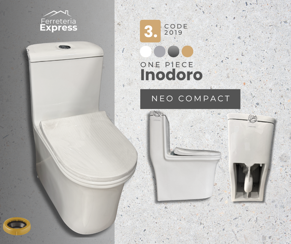 INODORO NEO COMPACT A341 BOTON REDONDO