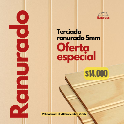 TERCIADO RANURADO 5mm tabla angostaRAN