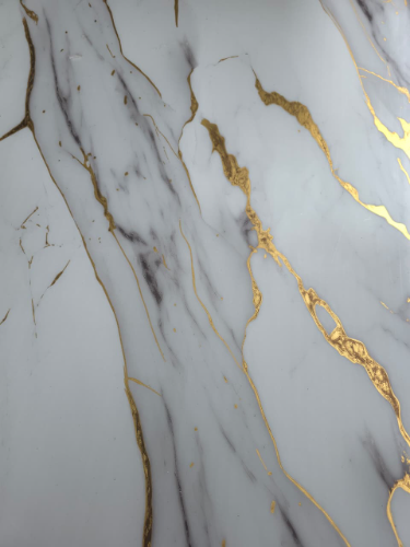 PVC MARMOL 31 BLANCO Y DORADO