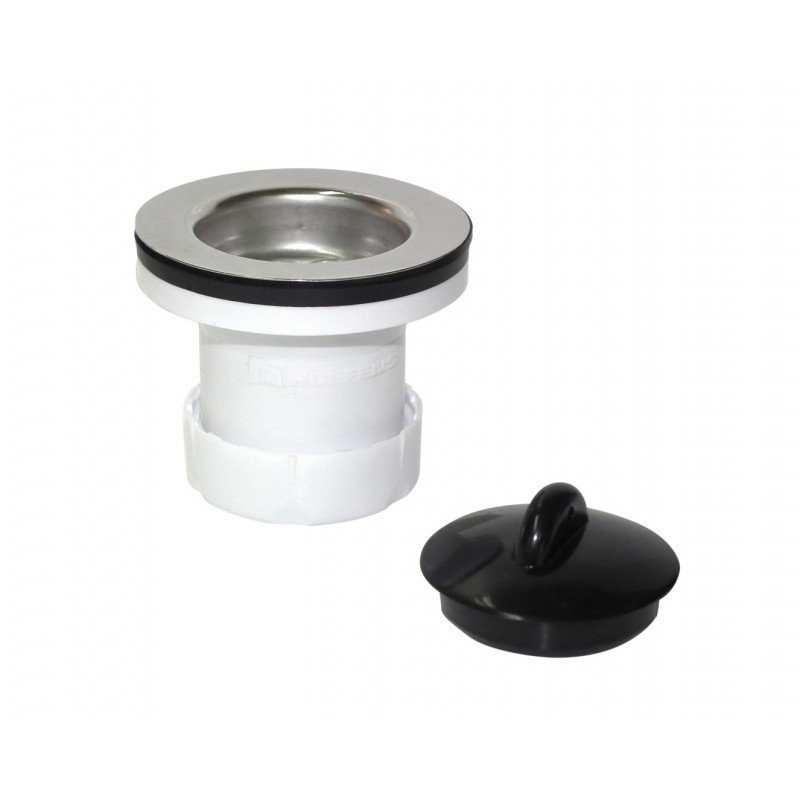 DESAGUE 1,1/2' CON TAPON SIN CADENA (LAVAPLATO / TINA / RECEPTAC.) HOFFENS