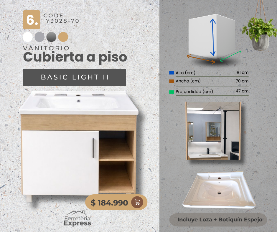 VANITORIO BASIC LIGHT II Y3028-70