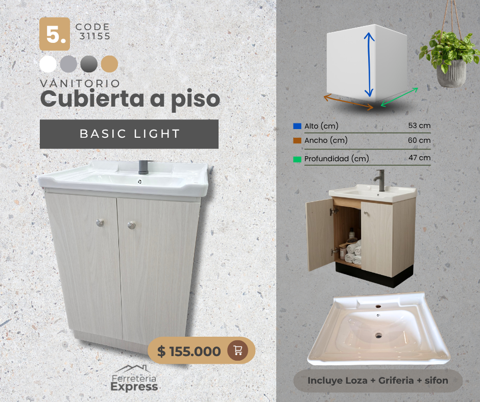 VANITORIO A PISO BASIC LIGHT