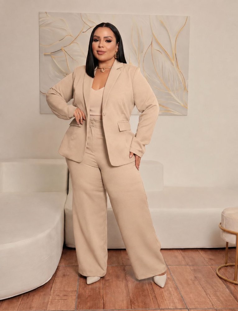 24000- CONJUNTO BLAZER C/ PANTALON PLUS G1/G3 GONZALES