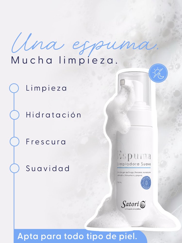ESPUMA LIMPIADORA SUAVE SATORI (150 mL)