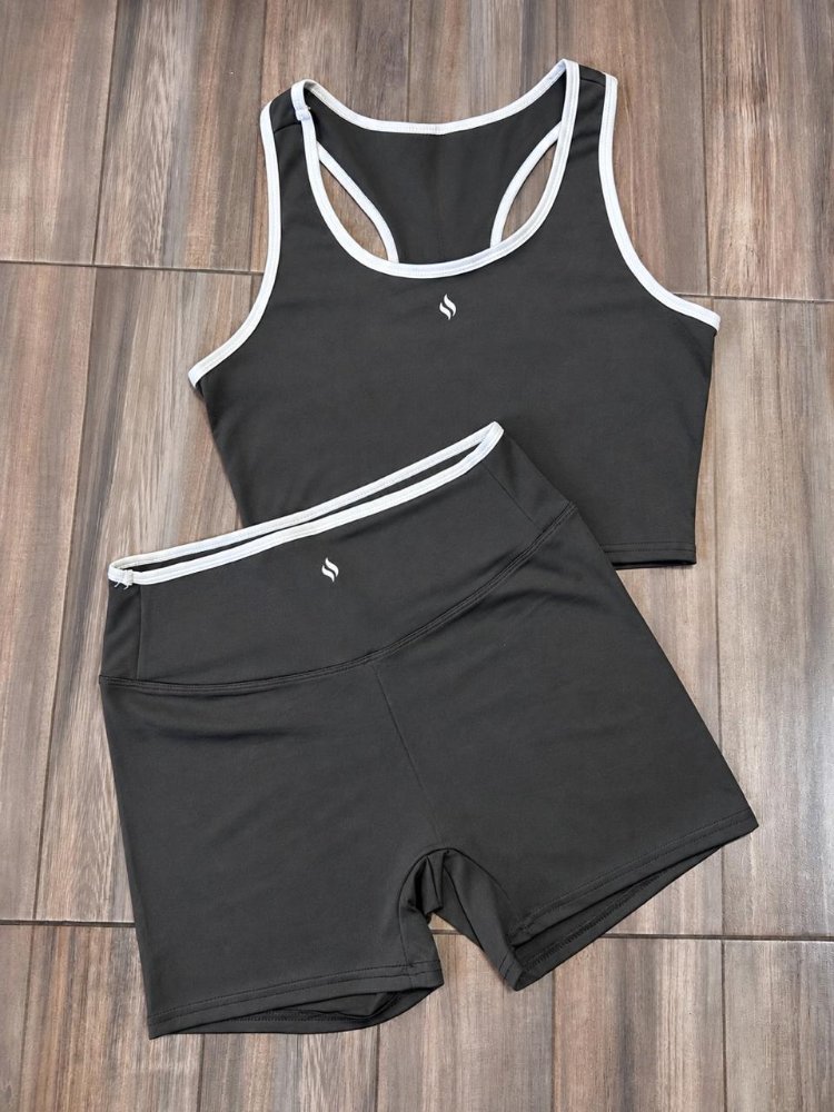 Conjunto deportivo corto - negro