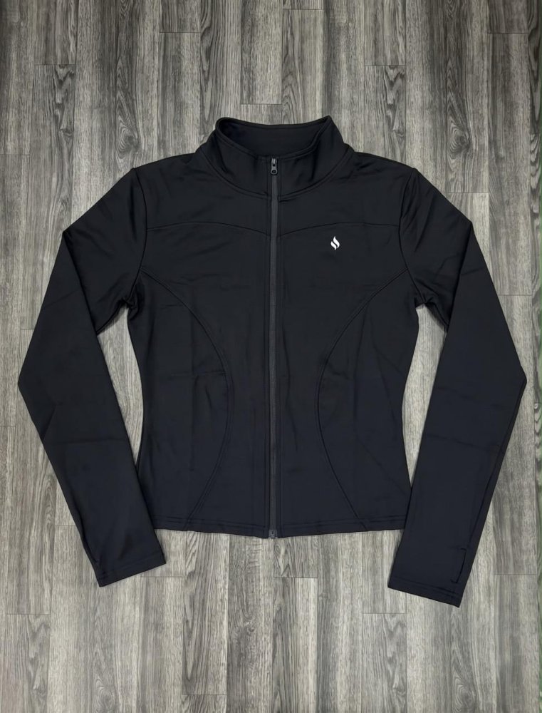 Chaqueta deportiva cremallera - Negra