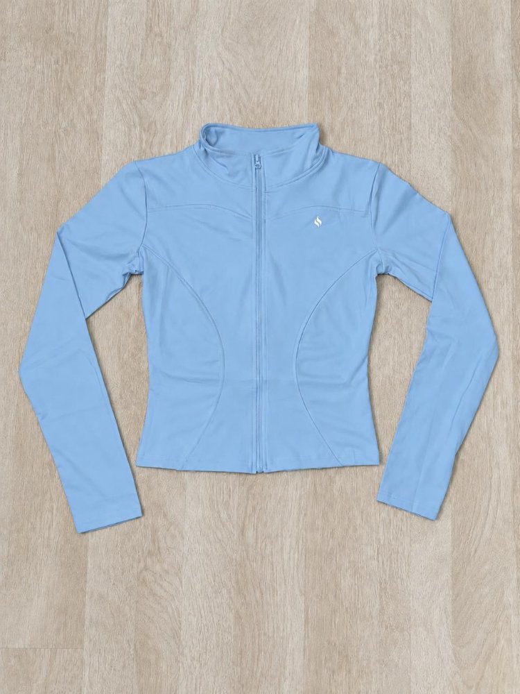 Chaqueta deportiva cremallera - azul pastel