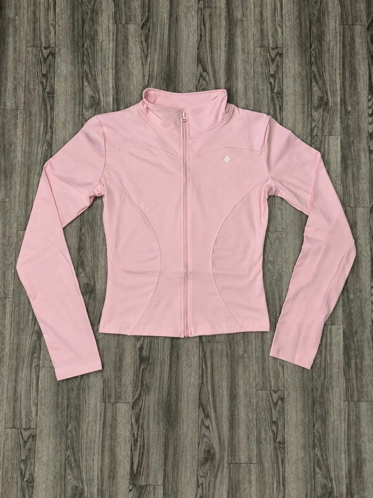 Chaqueta deportiva cremallera - Rosa