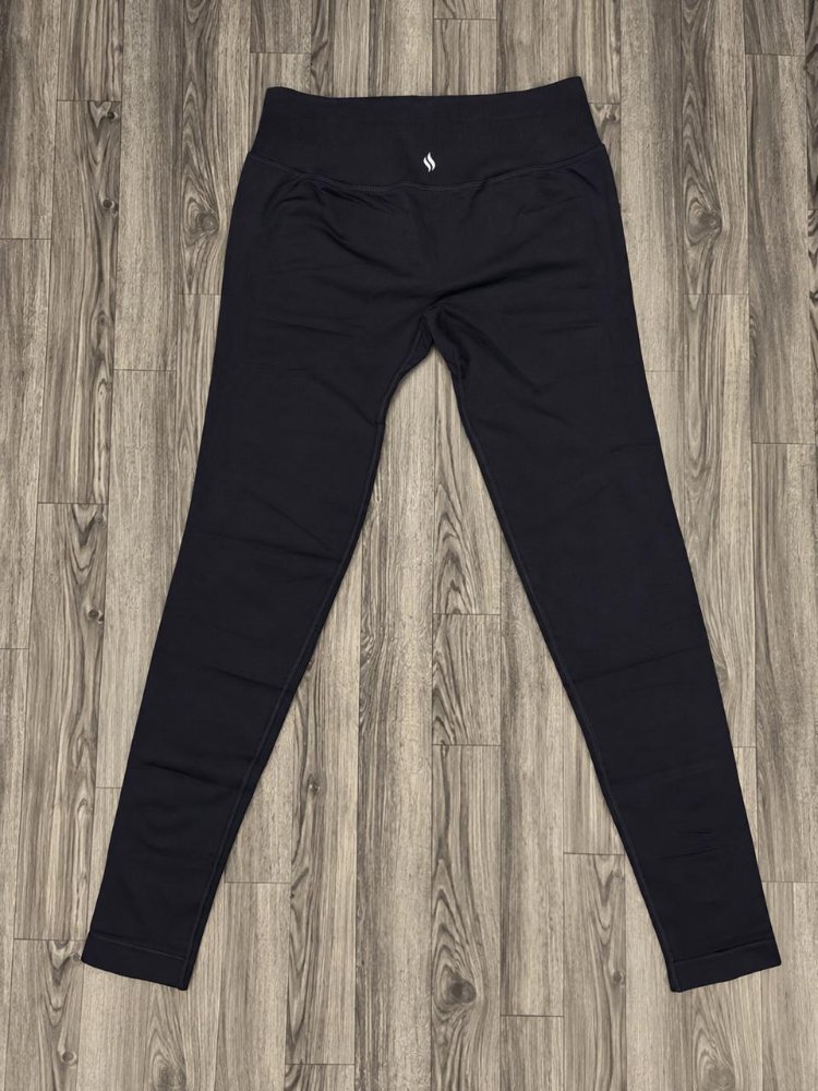Leggins largo acanalado - Negro