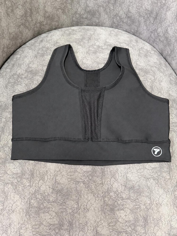 Top T esqueleto malla flex - Negro