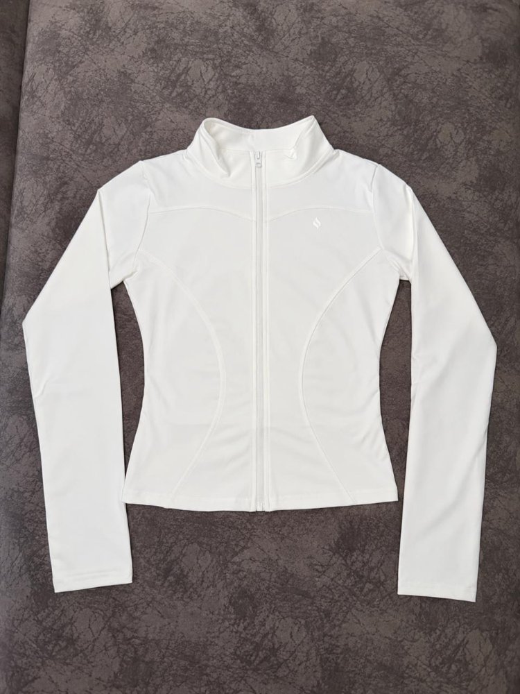 Chaqueta deportiva cremallera - Blanco