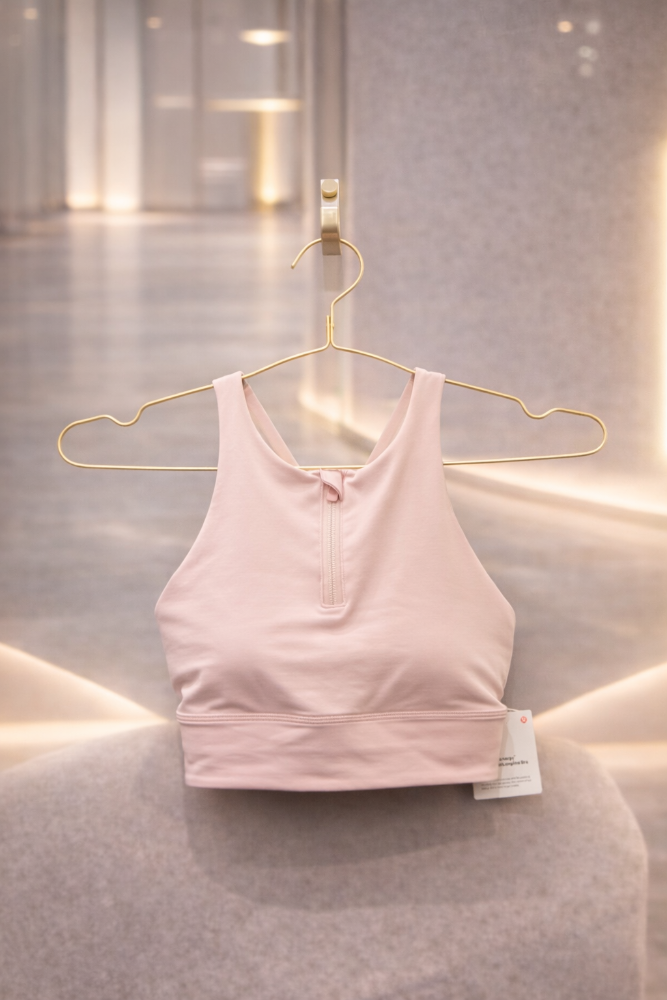 Lululemon Sport Bra high neck Talla 6 rosado