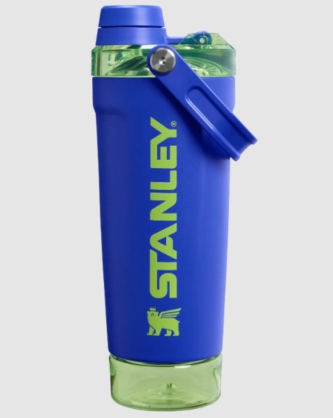 Stanley The Vitalize Shaker Bottle | 20 OZ color Cobalt Chartreuse
