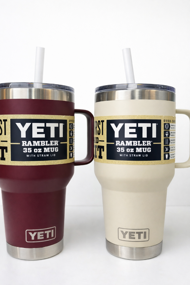 Yeti Rambler 35 oz con sorbete isolados