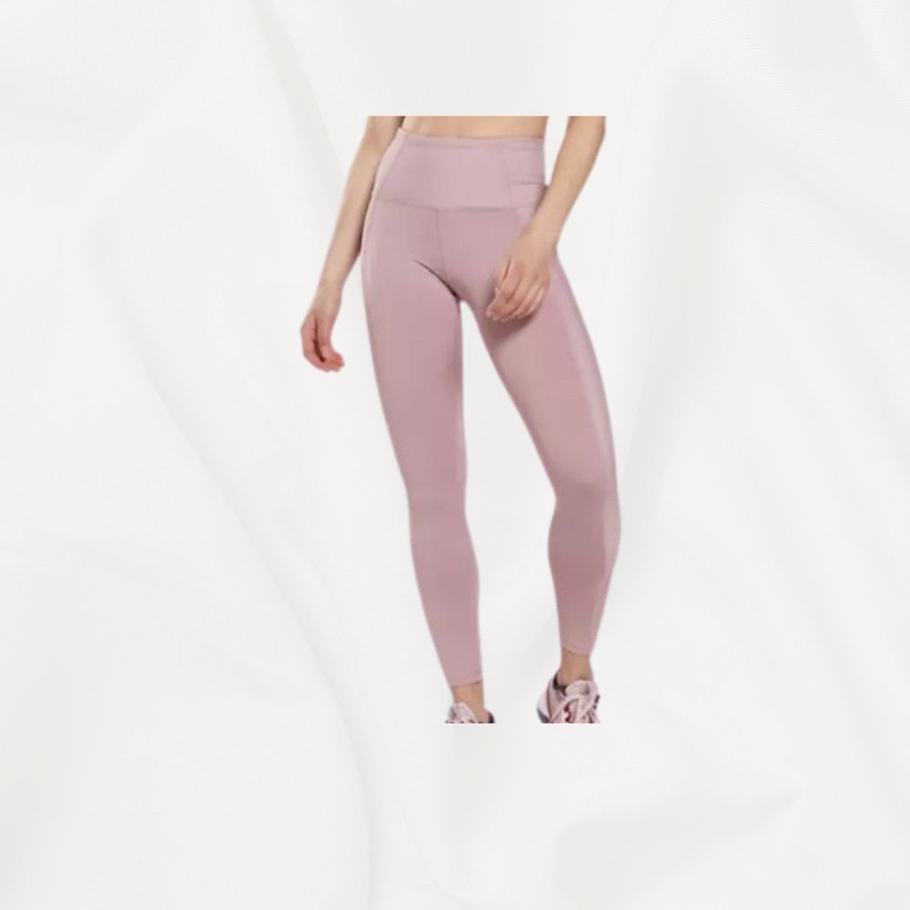 Legging Reebok Tiro Alto Rosa Mauve Talla M