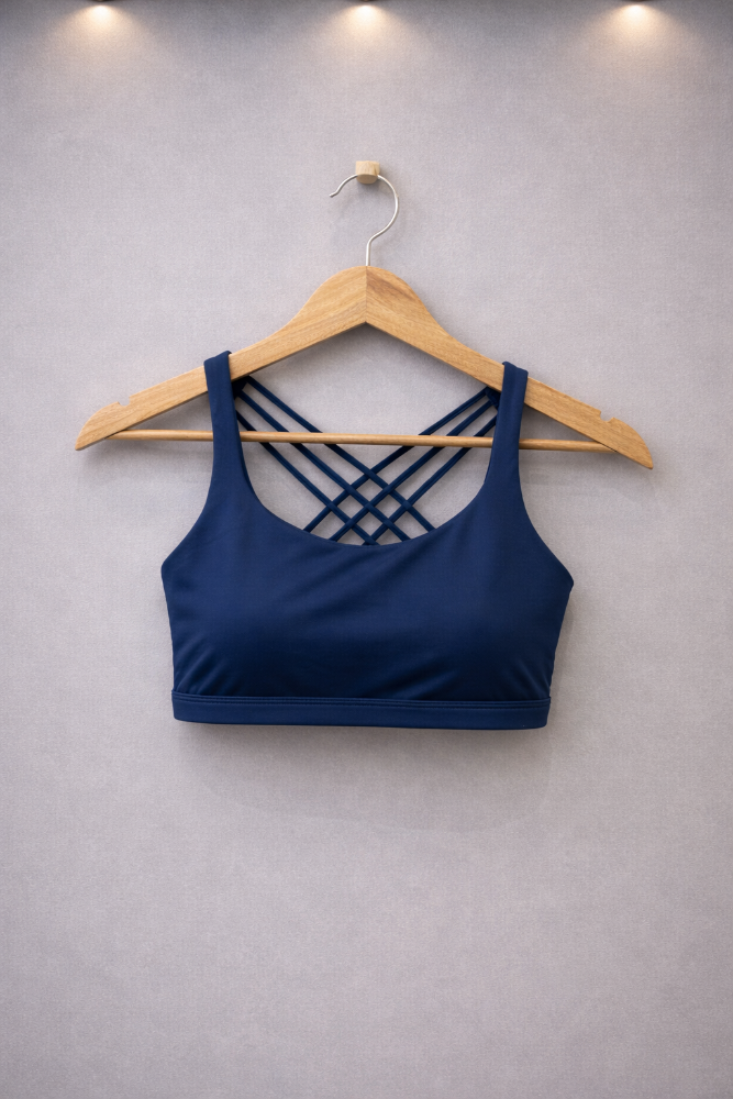 CRZYOGA Strappy Sport Bra (8 Straps) AZUL Talla S
